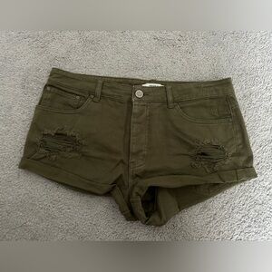 Army green Forever 21 shorts